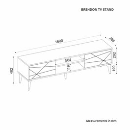 Hanah Home Brendon - Soporte para Televisión Antracita